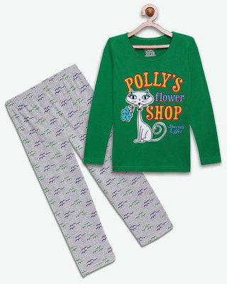 NOW OR NEVER Girls Casual Pyjama Sleepsuit(BGN_3BRD)