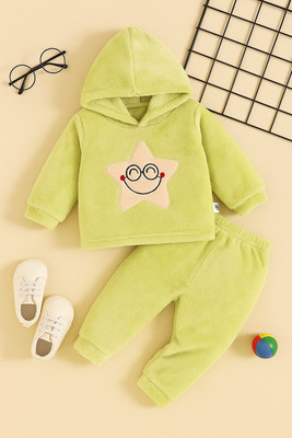 THE LITTLE BUNNY HOP IN STYLE Baby Boys & Baby Girls Casual Sweatshirt Pyjama(GREEN)