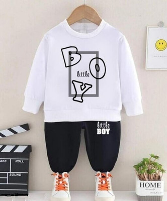 FUTURE TRENDSs Baby Boys Casual T-shirt Pant(WHITE)