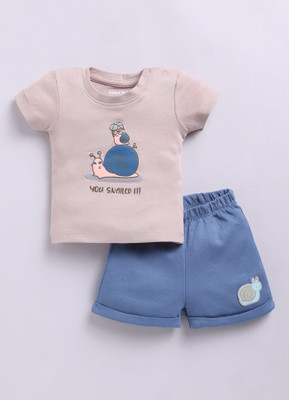 Smart Baby Baby Boys Casual T-shirt Shorts(Pink & Blue)