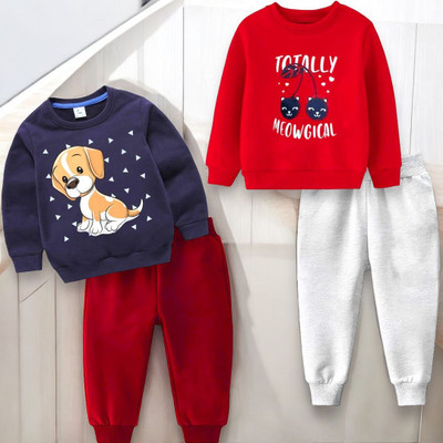 DOODEEKIDS Baby Boys & Baby Girls Casual Sweatshirt Pant(Multicolor)