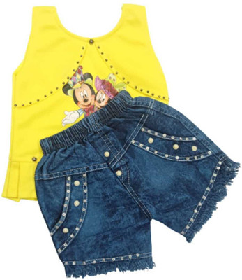 Tintin Baby Girls Party(Festive) Top Shorts(Yellow)