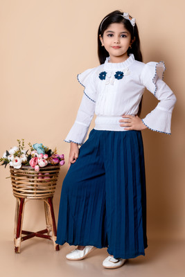 HM Golden Garments Girls Party(Festive) Top Pyjama(BLUE)