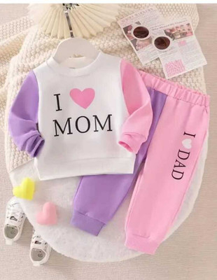 RST DRESSES Baby Girls Casual T-shirt Pant(PINK)