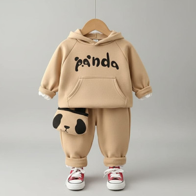 Guys n Girls Boys & Girls Casual Sweatshirt Track Pants(Beige)