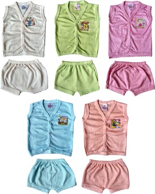 TohuBohu Baby Boys & Baby Girls Party(Festive) T-shirt Pant(Multicolor)