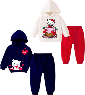 Rithi Fashion Baby Boys & Baby Girls Casual Sweatshirt Pant(WHITE, NAVY BLUE)