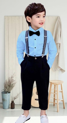 Little Looks Baby Boys Party(Festive) Shirt Pant(SKY BLUE)