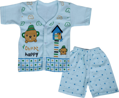 ARSIA Baby Boys & Baby Girls Casual T-shirt Shorts(Aqua)