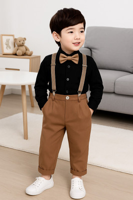Bleckz Someck Boys Party(Festive) Shirt Pant(Black)