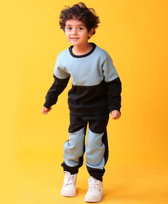 anthrilo Baby Boys Casual Sweatshirt Track Pants(Black)