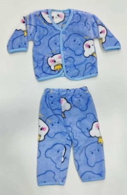 CLASSIE KIDS Baby Boys & Baby Girls Casual T-shirt Pyjama(Sky Blue)