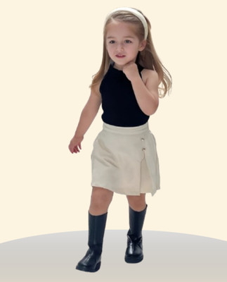 MENVVY FAB Baby Girls Party(Festive) Top Shorts(BLACK)