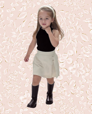 MENVVY FAB Baby Girls Party(Festive) Top Shorts(BLACK)