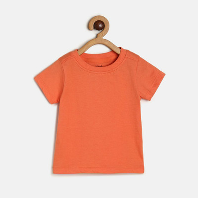 MINI KLUB Baby Boys Casual T-shirt Dungaree(White/Rust/Blue)