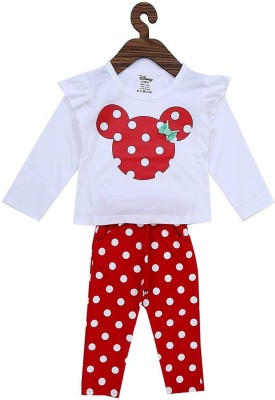 ICABLE Baby Girls Casual Top Trouser(Red)
