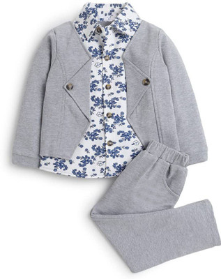 HouseOfCommon Boys Party(Festive) Blazer Trouser(GREY)