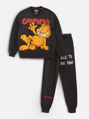 Nap Chief Boys & Girls Garfield Casual Sweatshirt Track Pants(Grey)