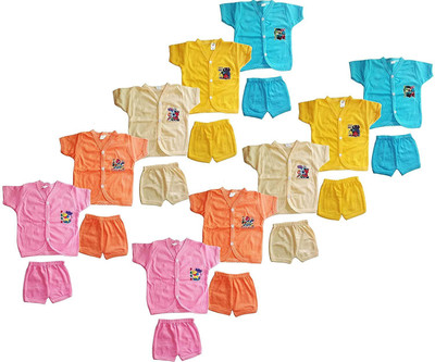 JUST TRY FASHION Baby Boys & Baby Girls Casual Top Shorts(Multicolor_10)