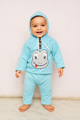 Fly Step Baby Boys & Baby Girls Casual Top Pyjama(Blue)