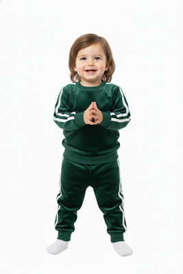 pinkwhite Baby Boys & Baby Girls Casual Sweatshirt Pullover(GREEN)