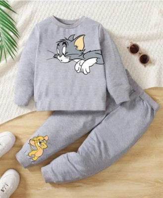 KidsCute Boys Party(Festive) Sweatshirt Sweatpant(Grey)