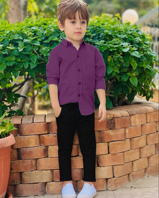 Nelkar Boys Party(Festive) Shirt Pant(WINE)