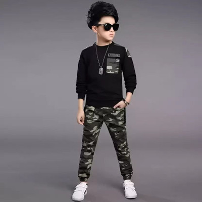 Formulate Clothing Baby Boys Casual T-shirt Trouser(Black)