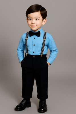 Bleckz Someck Boys Party(Festive) Shirt Pant(Blue)