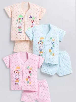 SHINING4 Baby Boys Party(Festive) T-shirt Shorts(MULTICOLOR)