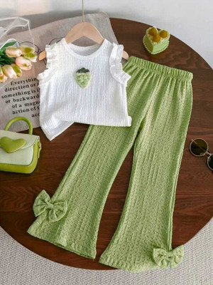 SSCollection Girls Disney Princess Casual Top Pant(Green)