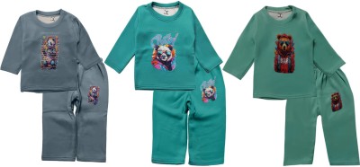 Paryag Baby Boys & Baby Girls Casual Sweatshirt Pyjama(Multicolour_1)