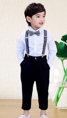 Bleckz Someck Boys Party(Festive) Shirt Pant(White)