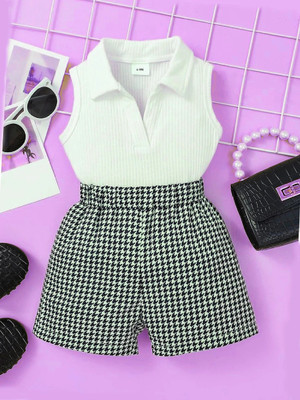 HouseOfCommon Girls Party(Festive) T-shirt Shorts(White)