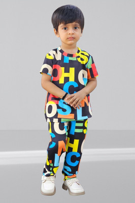 VetaWear Boys & Girls Casual T-shirt Pant(Multicolor)