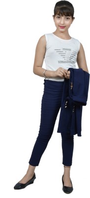 4All Girls Casual Shrug Pant, Shrug(Dark Blue)