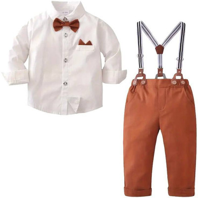 SHREE RIDDHI FASHION Baby Boys Casual Shirt Pant(White7)