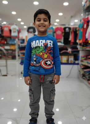 Silakaari Girls Avengers Casual T-shirt Jeans(Blue-Grey)