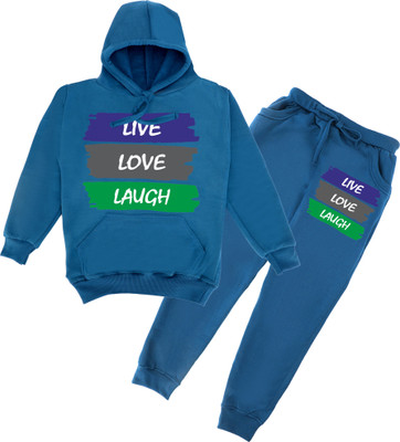 FABVIO PLUS Boys & Girls Casual Sweatshirt Sweatpant(Sea Green)