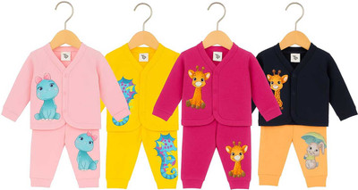 Rex Rabbit Baby Boys & Baby Girls Casual T-shirt Pant(Gold)