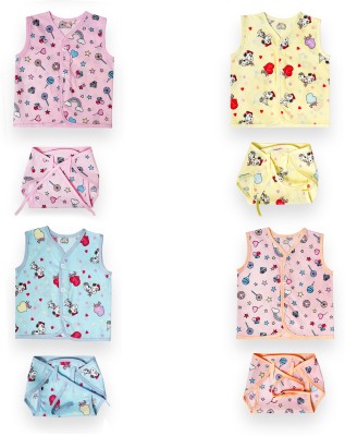 CUTE LANDINGS Baby Boys & Baby Girls Casual Dress Dress(Sleeveless vest and Nappy)