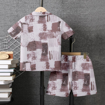 rocefas Boys Casual T-shirt Shorts(Pink)