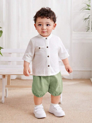 RIYANSHI Boys Casual Shirt Shorts(Multicolor)