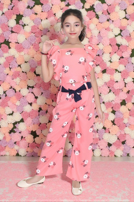 Smuktar garments Baby Girls Casual Top Pant(PINK)