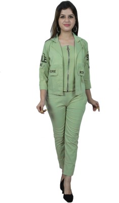 MTKUKI Girls Party(Festive) Jacket Pant, Top(Light Green)