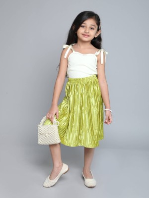 taffykids Girls Party(Festive) Top Skirt(Yellow/Green)