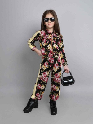 taffykids Girls Casual Jacket Jacket, Pant(Black/multi)