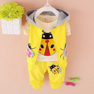 ROYALKIDZ Baby Boys & Baby Girls Party(Festive) Jacket Track Pants(YELLOW)