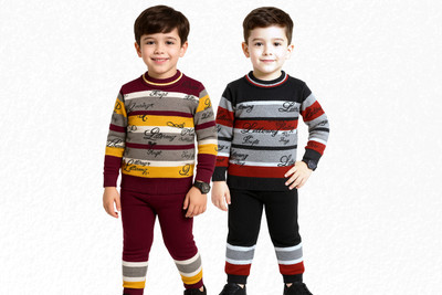 MEGHA SHRISTY ENTERPRISES Boys & Girls Casual Sweater Pyjama(Black)