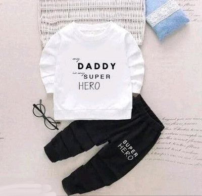 Shrebala Baby Boys Casual T-shirt Pyjama(white)